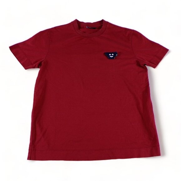Emporio Armani Emoji Hook Loop Patch Maroon T-shirt Small Limited Edition #640 - Picture 5 of 11